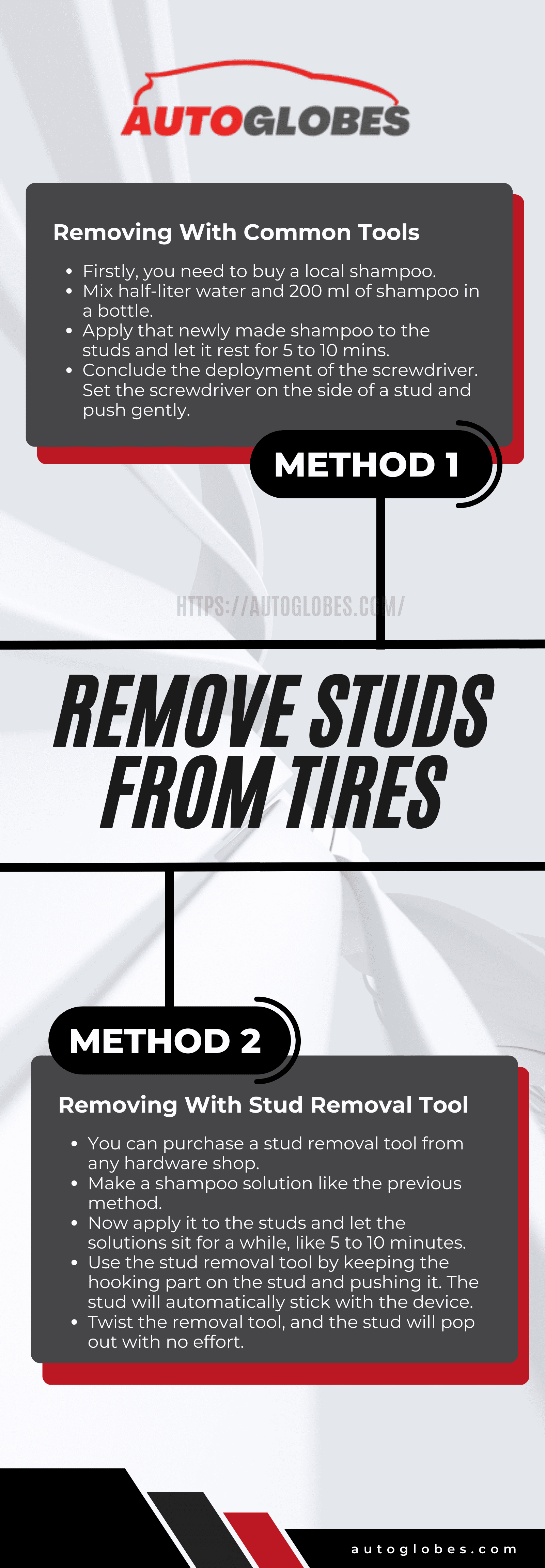 Remove Studs From Tires Infographic