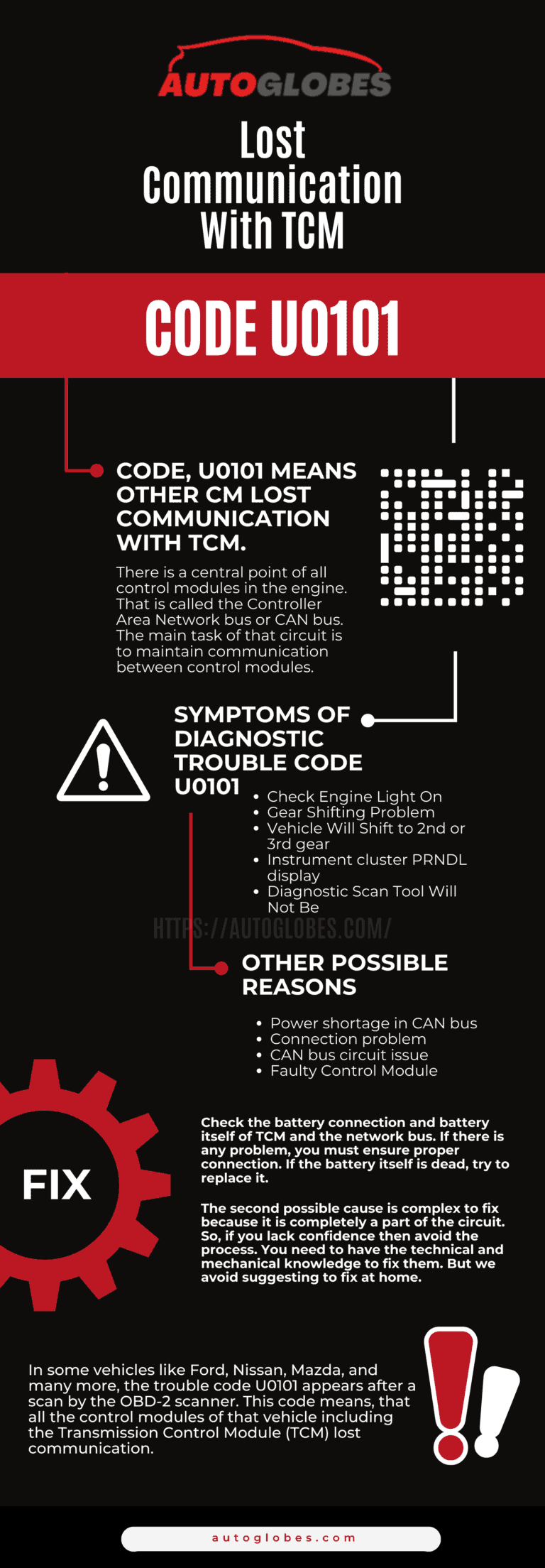 Code U0101 Lost Communication With TCM - [Solved] - AutoGlobes