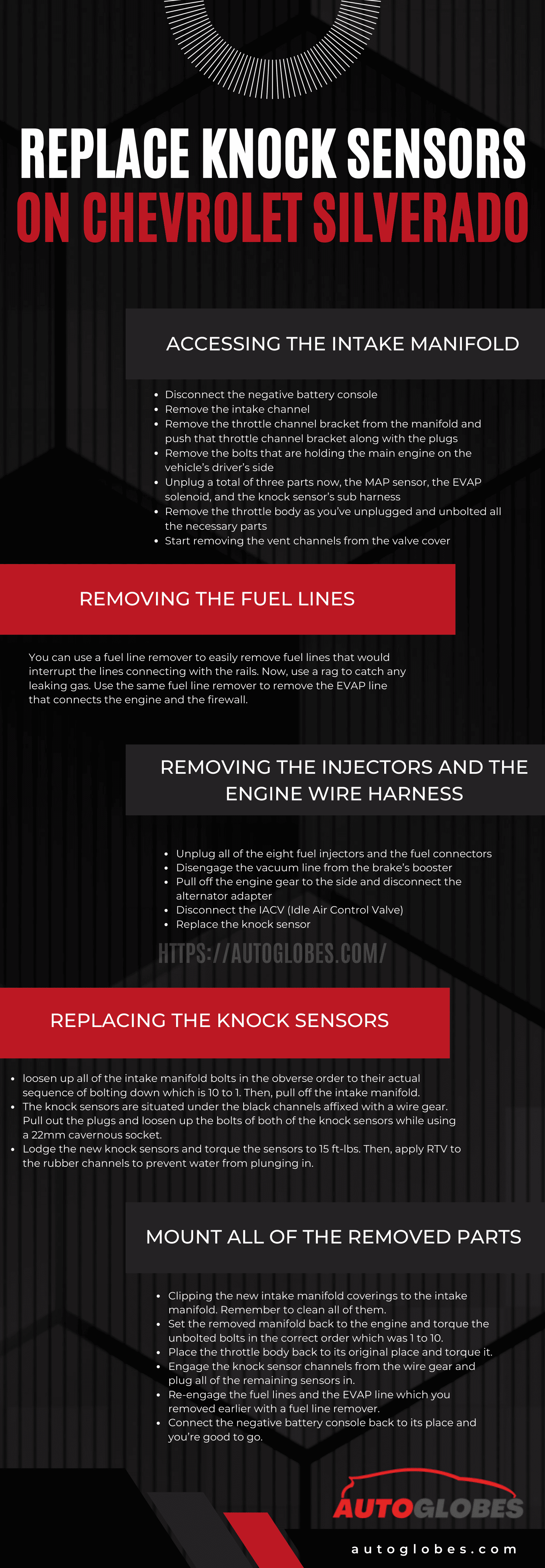 Replace Knock Sensors On Chevrolet Silverado infographic
