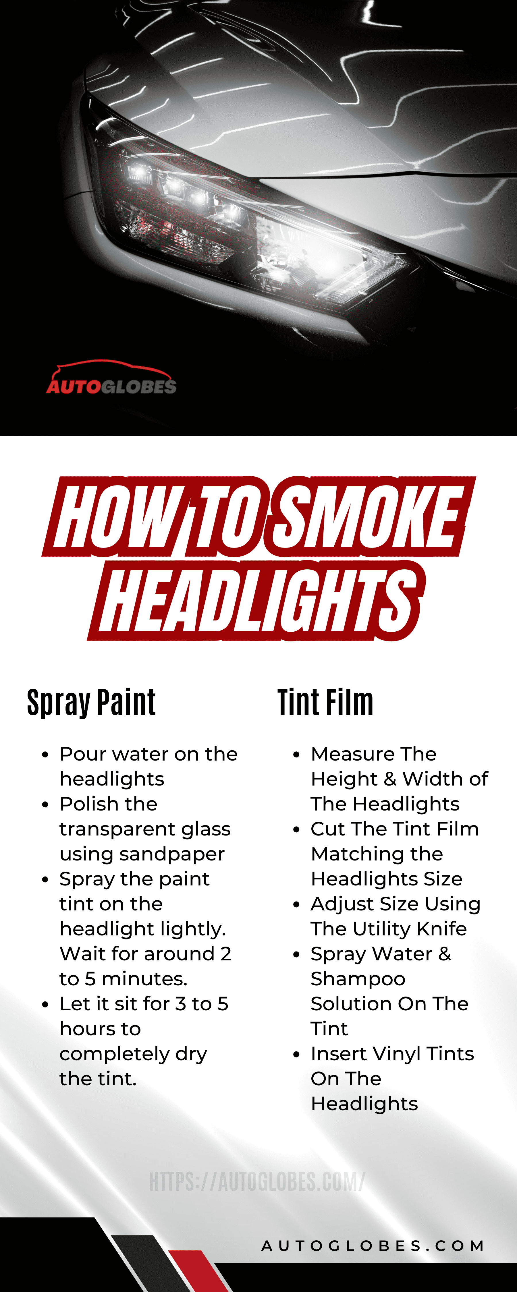 How To Smoke Headlights Infographic