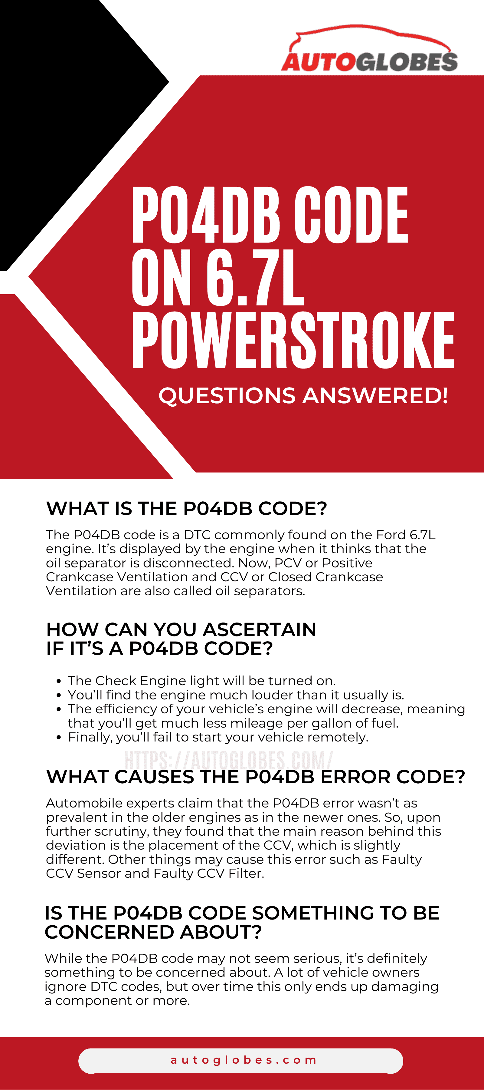 P04DB Code on 6.7L Powerstroke infographic