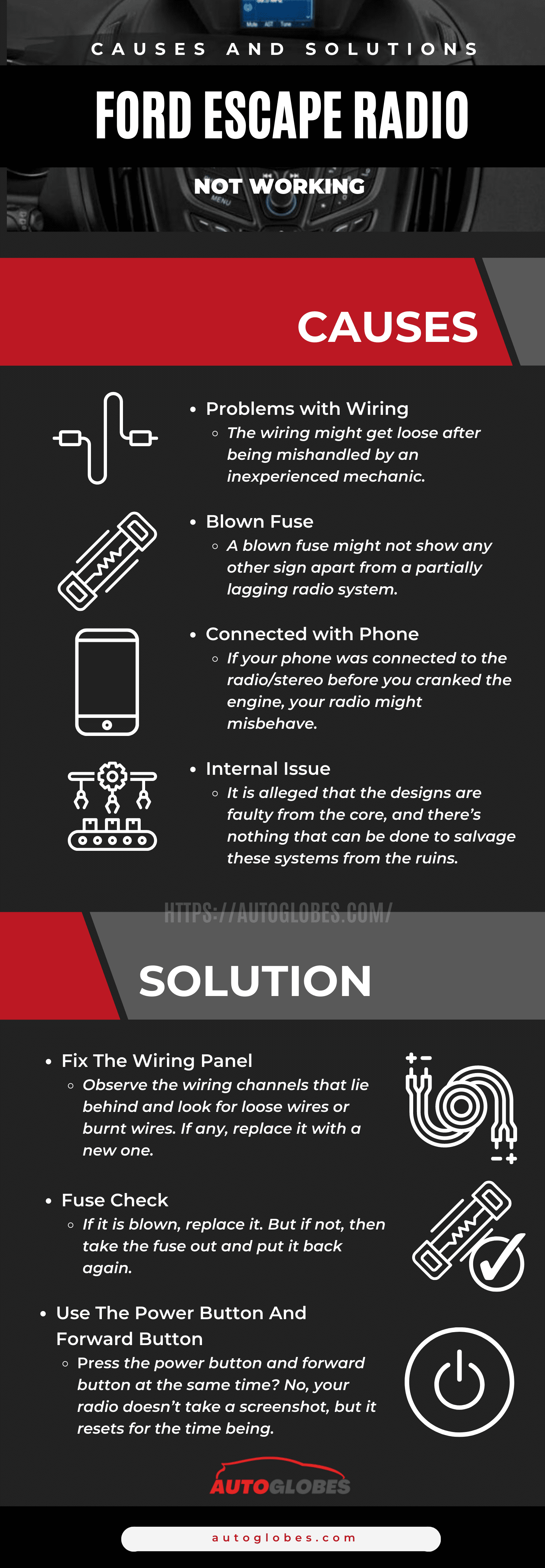 Ford Escape Radio Not Working Infographic