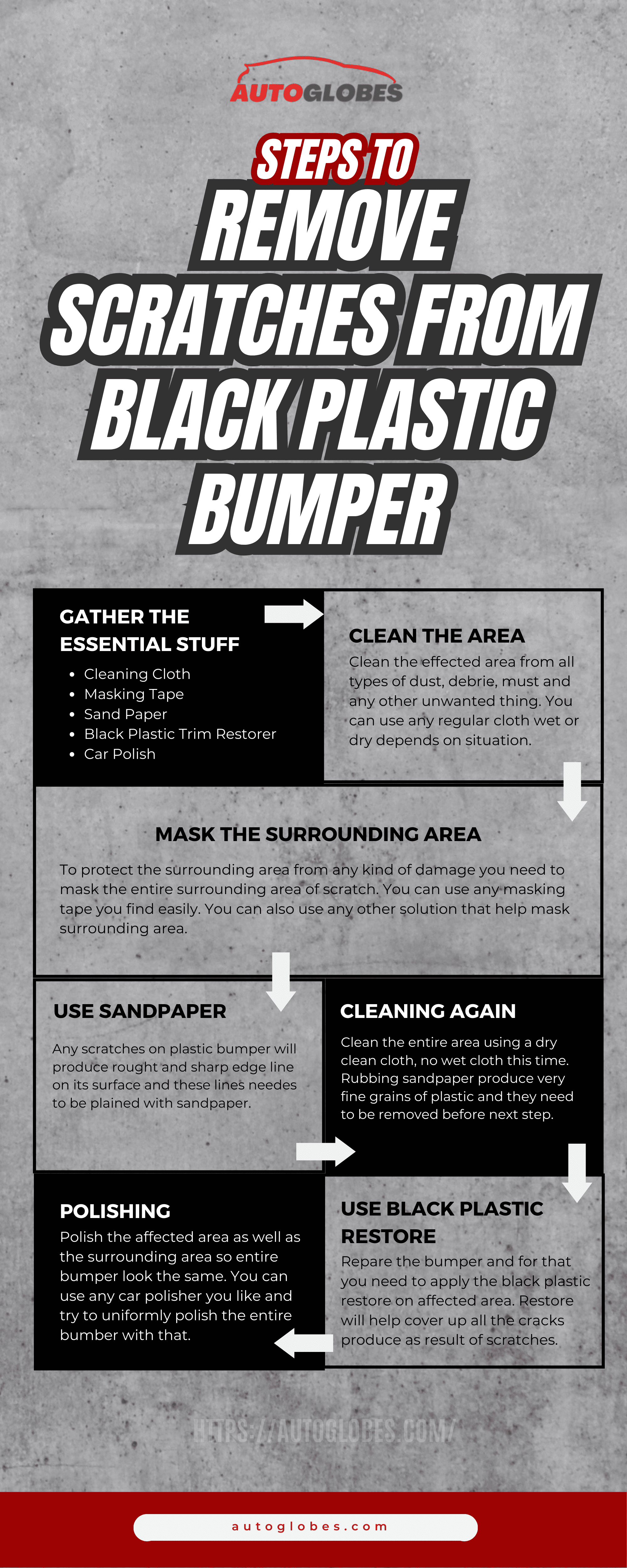 Remove Scratches From Black Plastic Bumper Infographic