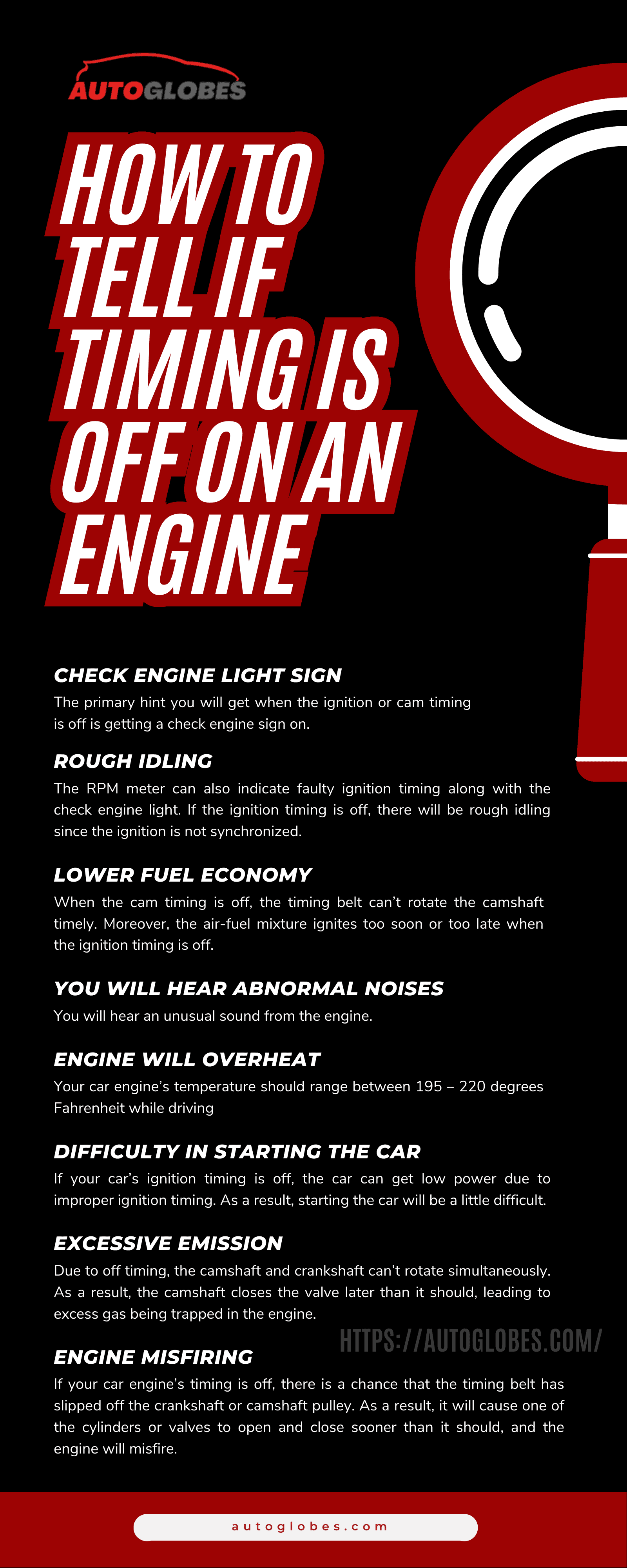 How To Tell If Timing Is Off On An Engine Infographic