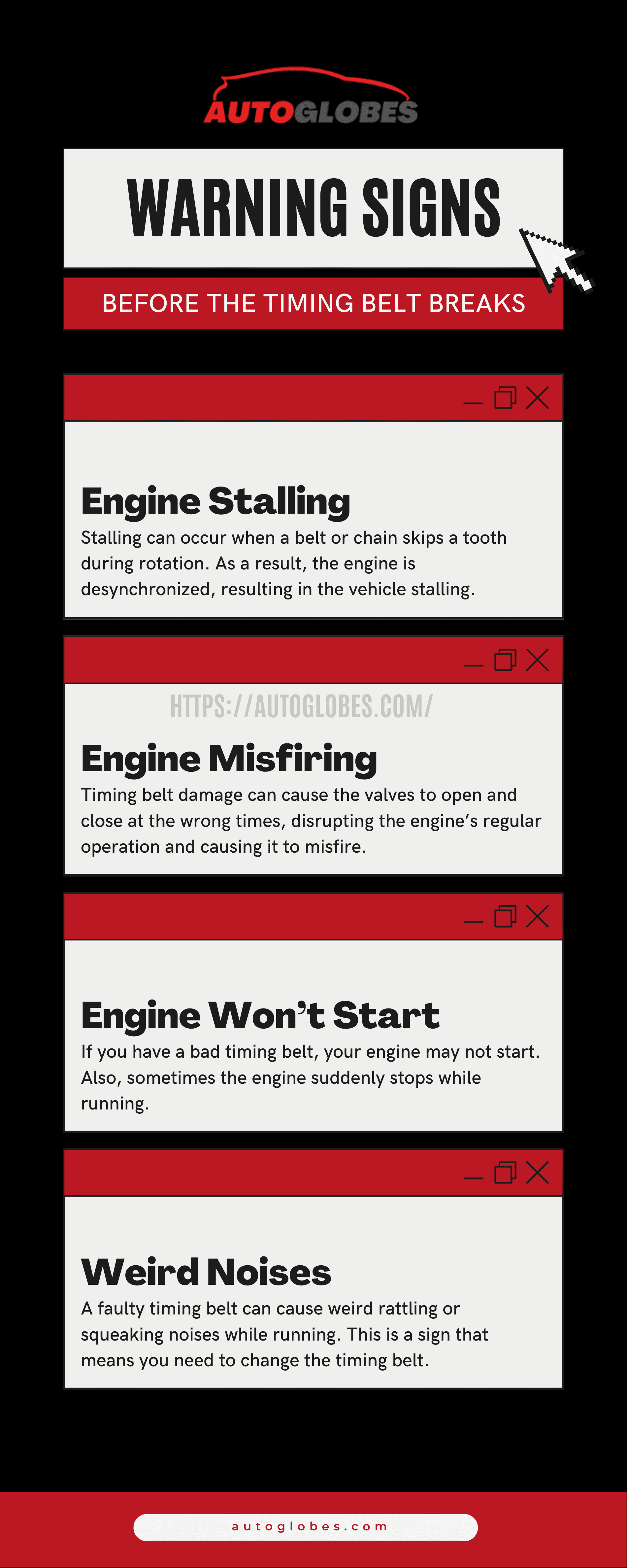 3 warning signs before the timing belt breaks Infographic