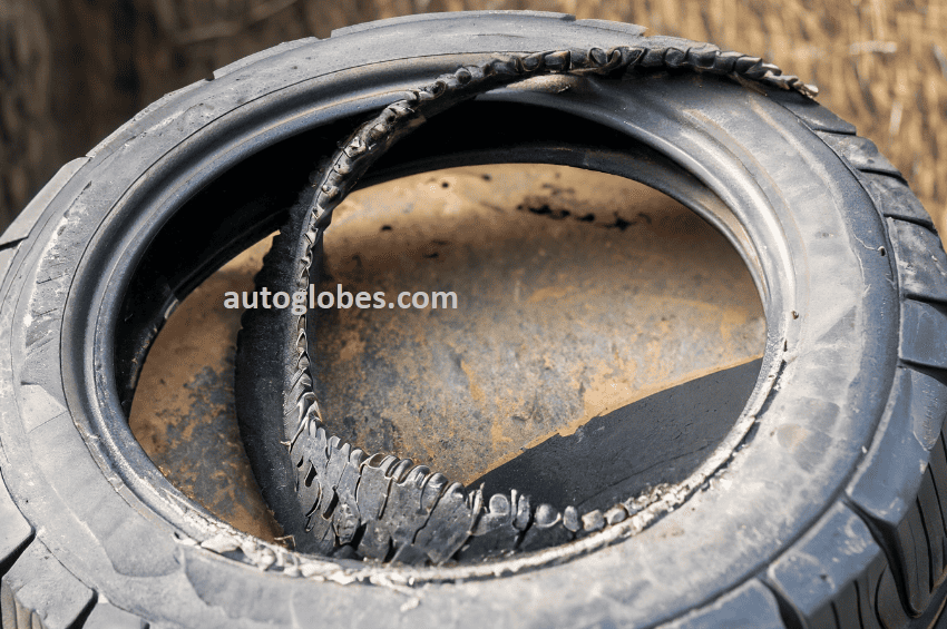Old Tire - Broken Belt In Tire