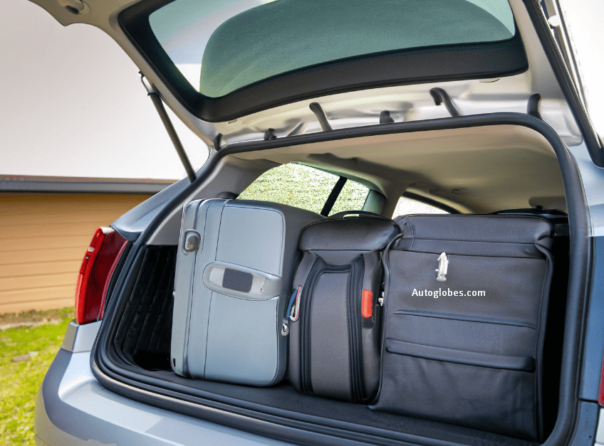 Luggage in car boot space