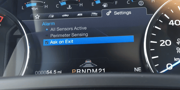 Alarm option on Ford 250